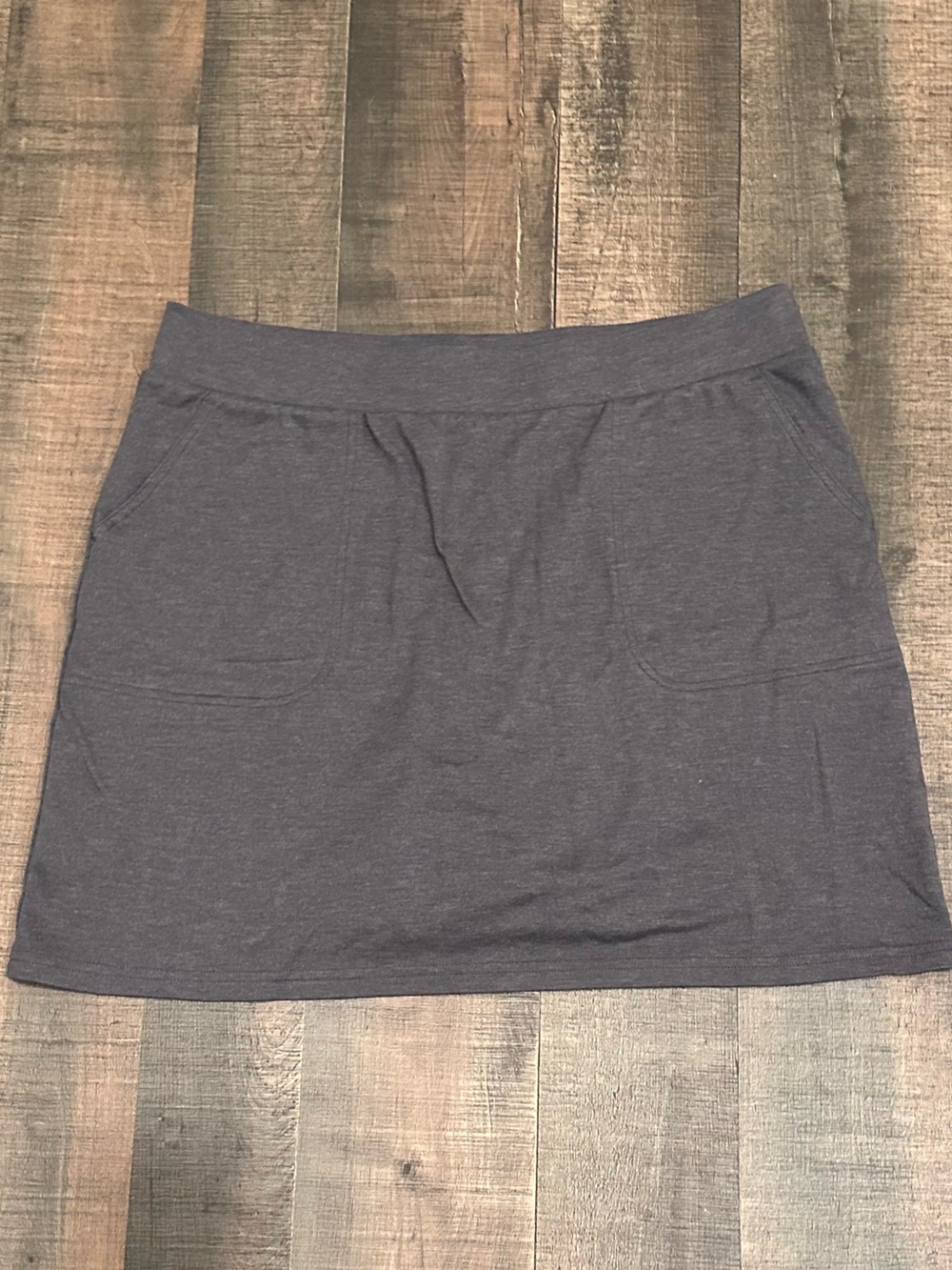 croft & barrow Charcoal Knit Pocket Skort